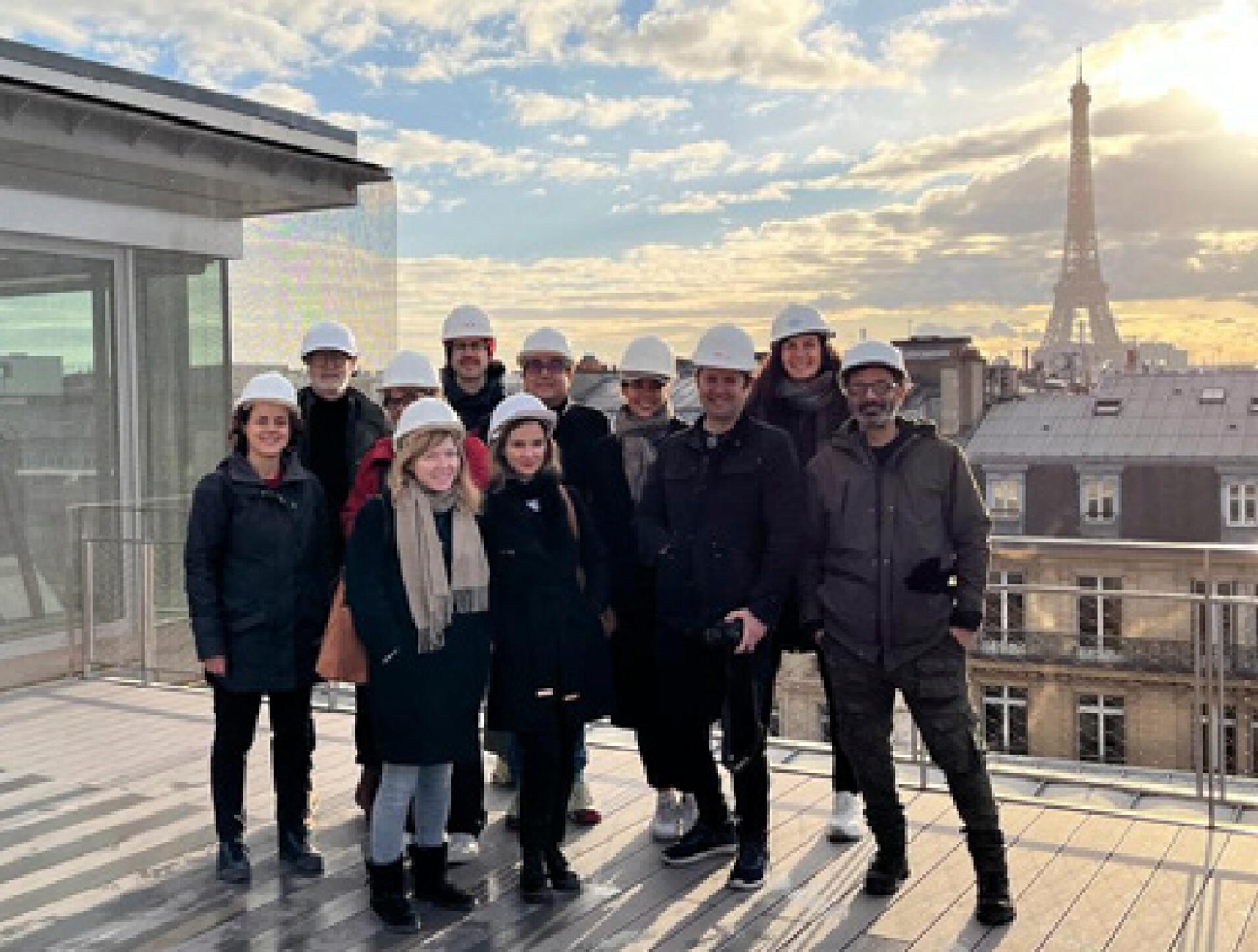 Illustration of water feature with plants and people interacting